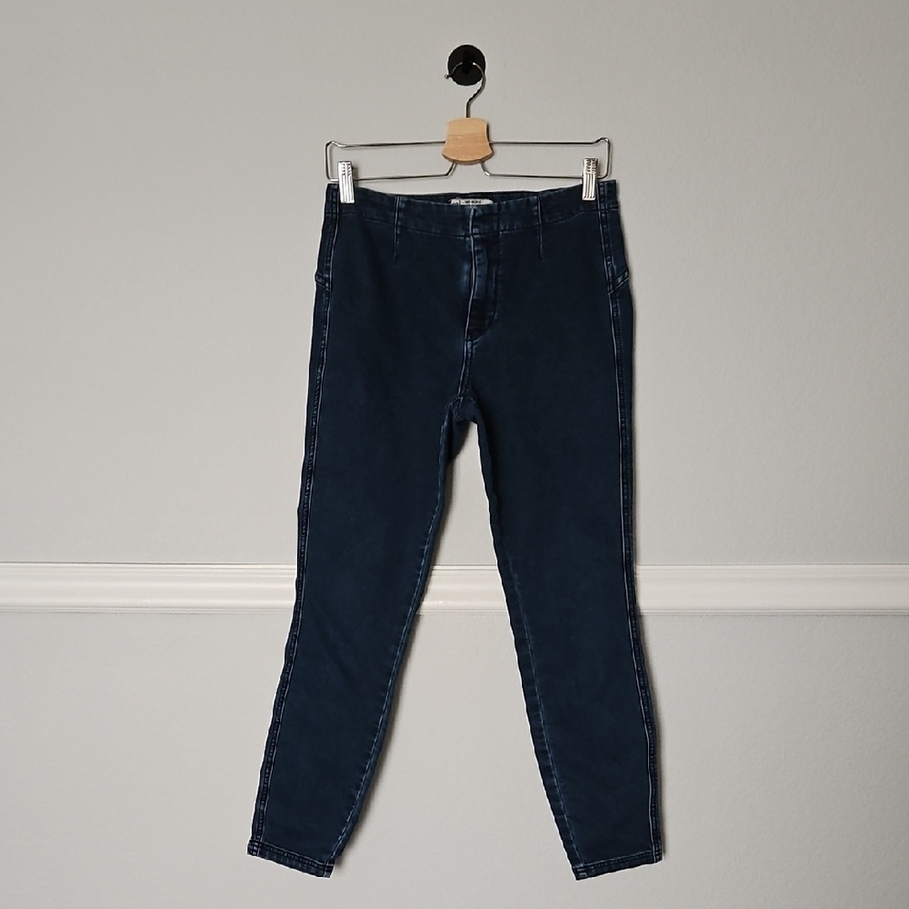 Free People Gwen High Rise Stretch Jean Skinny Jeggings Medium Wash Blue 28